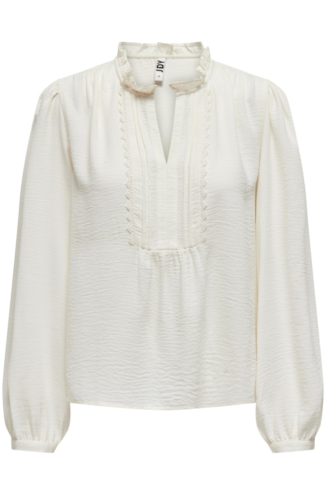 JDYRACHEL L/S PINTUCK TOP WVN EXP 15323274 CLOUD DANCER